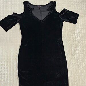 First Love Black Velvet Dress Size S